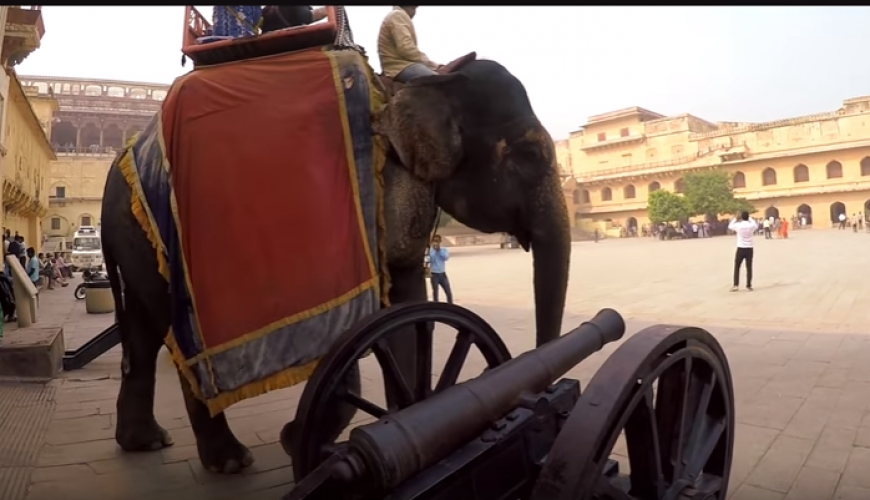 elephant ride at amer fort